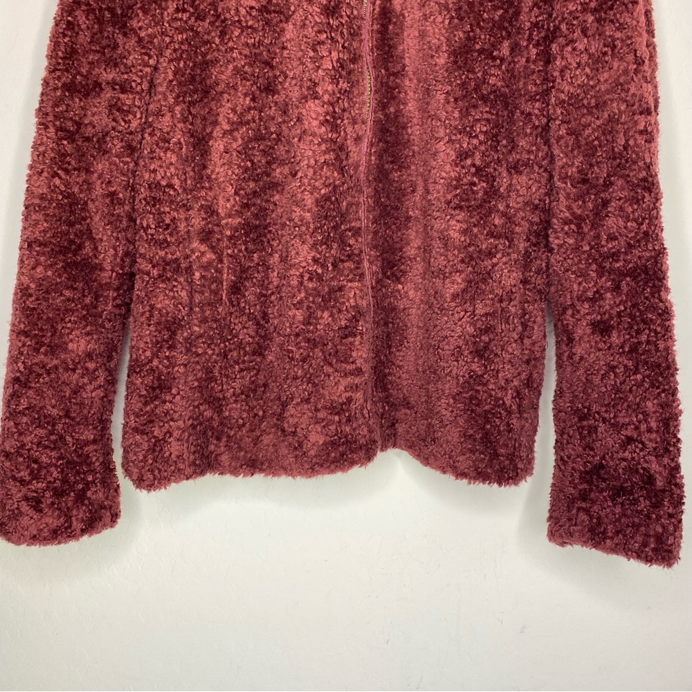 Pendleton Fuzzy Zip Jacket Dark Red Size L - Picture 4 of 10